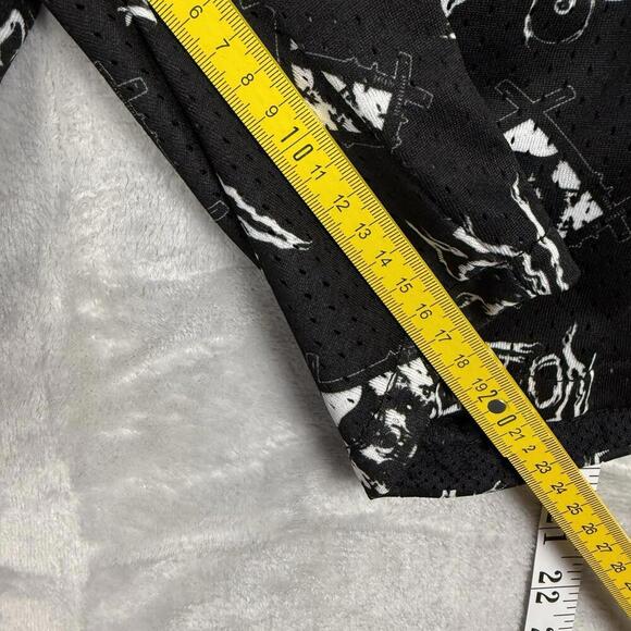 Section 8 Official Mesh Shorts Black White All Over Graphic Logo Print Size S - Picture 9 of 10